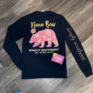 Nana Gift Set Simply Southern “Nana Bear” Long Sleeve Shirt w/ Personalized Book